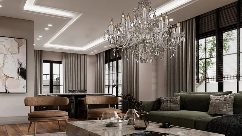 جذابیت لوسترهای نفیس در زیبایی منزل