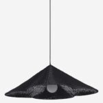 آویز نخ رافیا تک شعله مدل SP09-109 - لوستر مکرومه تک شعله مدل SP09-109