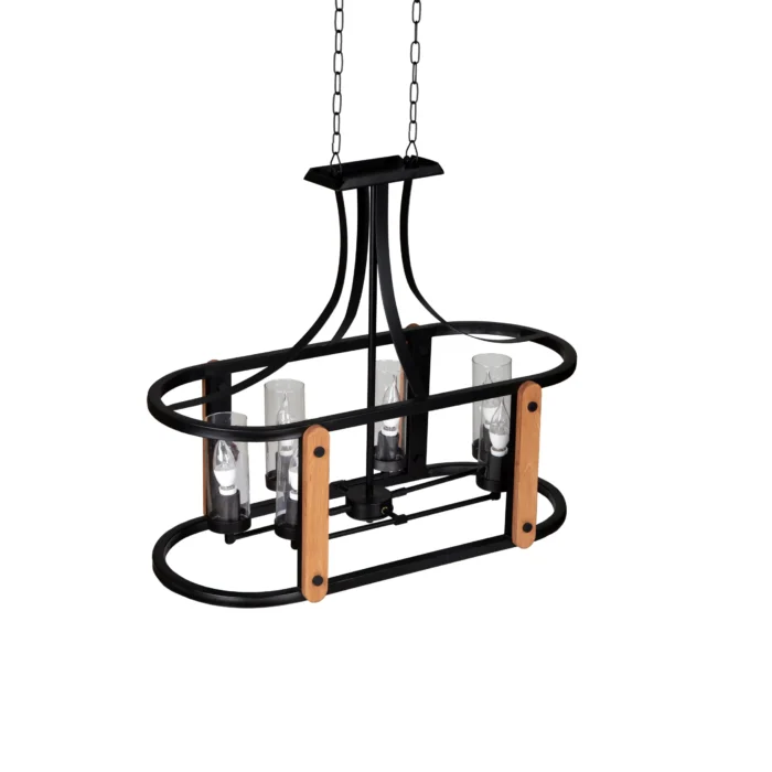 3-2-scaled لوستر چوب و فلز شش شعله مدل BAM9046