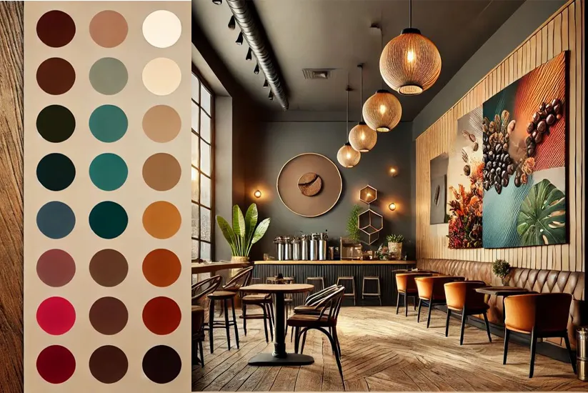 رنگ لوستر کافی شاپ