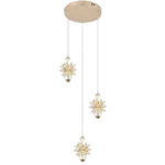 لوستر سه شعله LED کریستالی