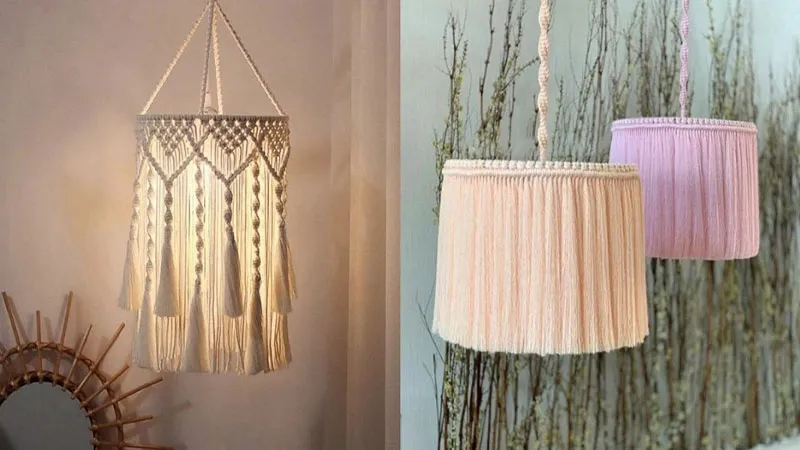 خرید لوستر مکرومه