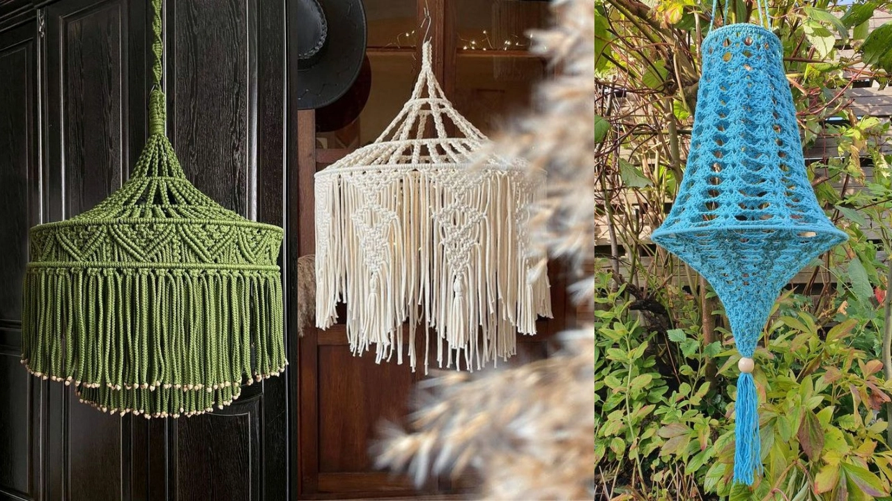 ایدههای خلاقانه برای لوستر مکرومه در دکوراسیون مدرن