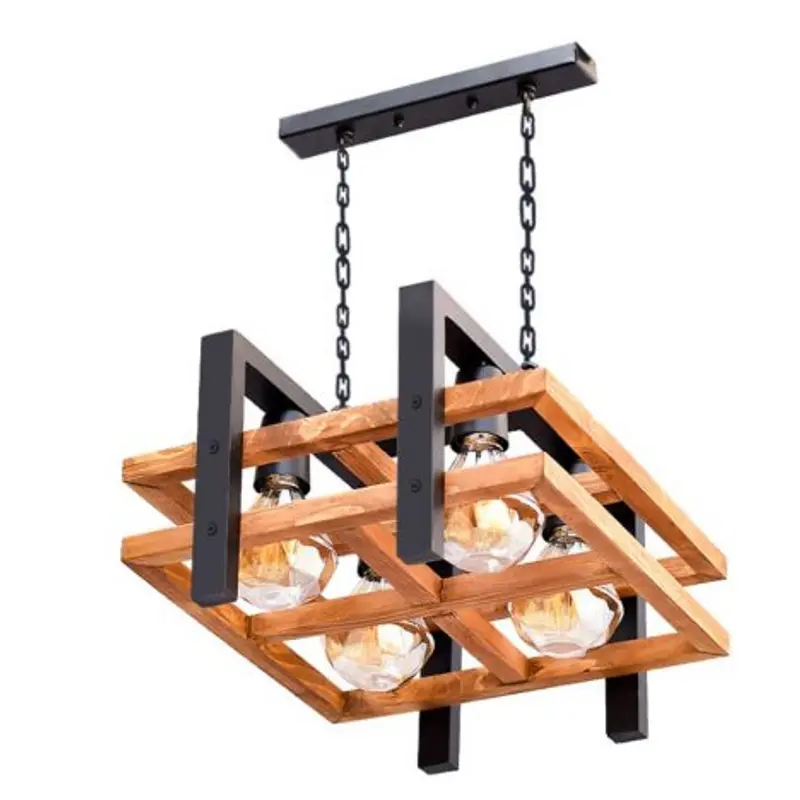 فروش لوستر چوب و فلز