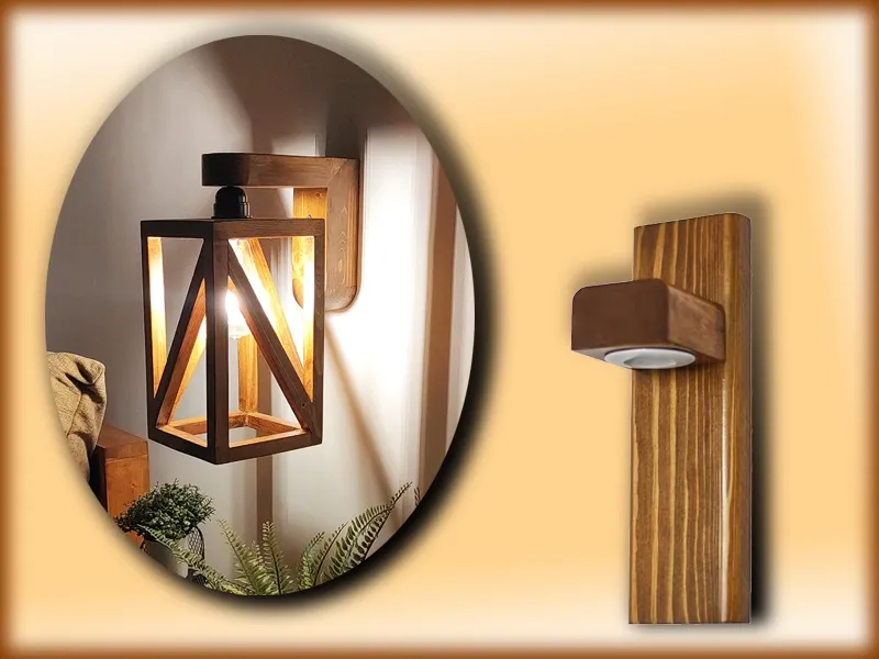 قیمت چراغ دیواری چوب و فلز