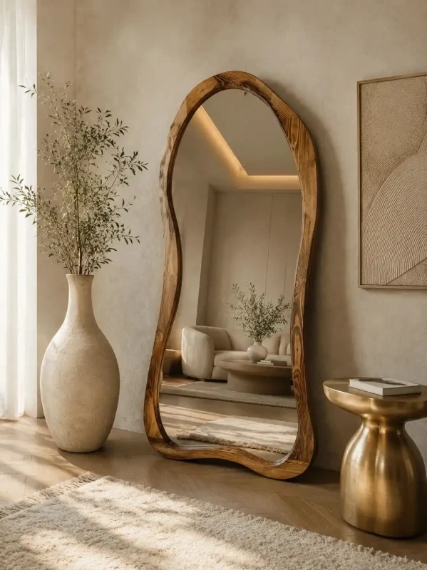 آینه قدی چوبی دفرمه